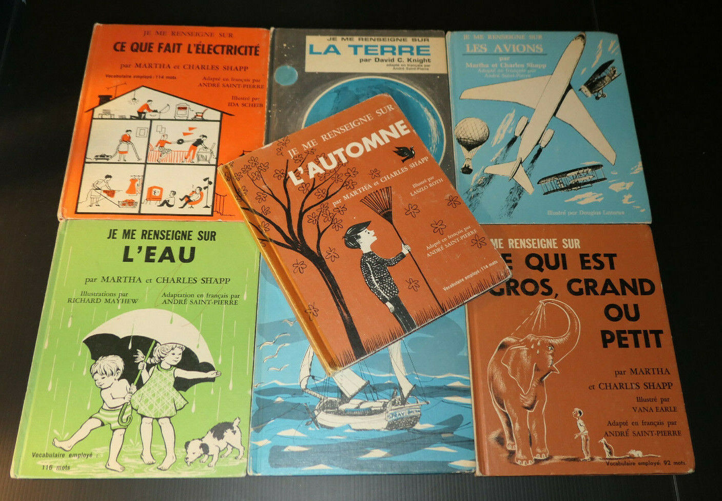 RARE LOT DE LIVRES ENFANCE ECOLE SCOLAIRE / JE ME RENSEIGNE SUR / SHAPP CANADA
