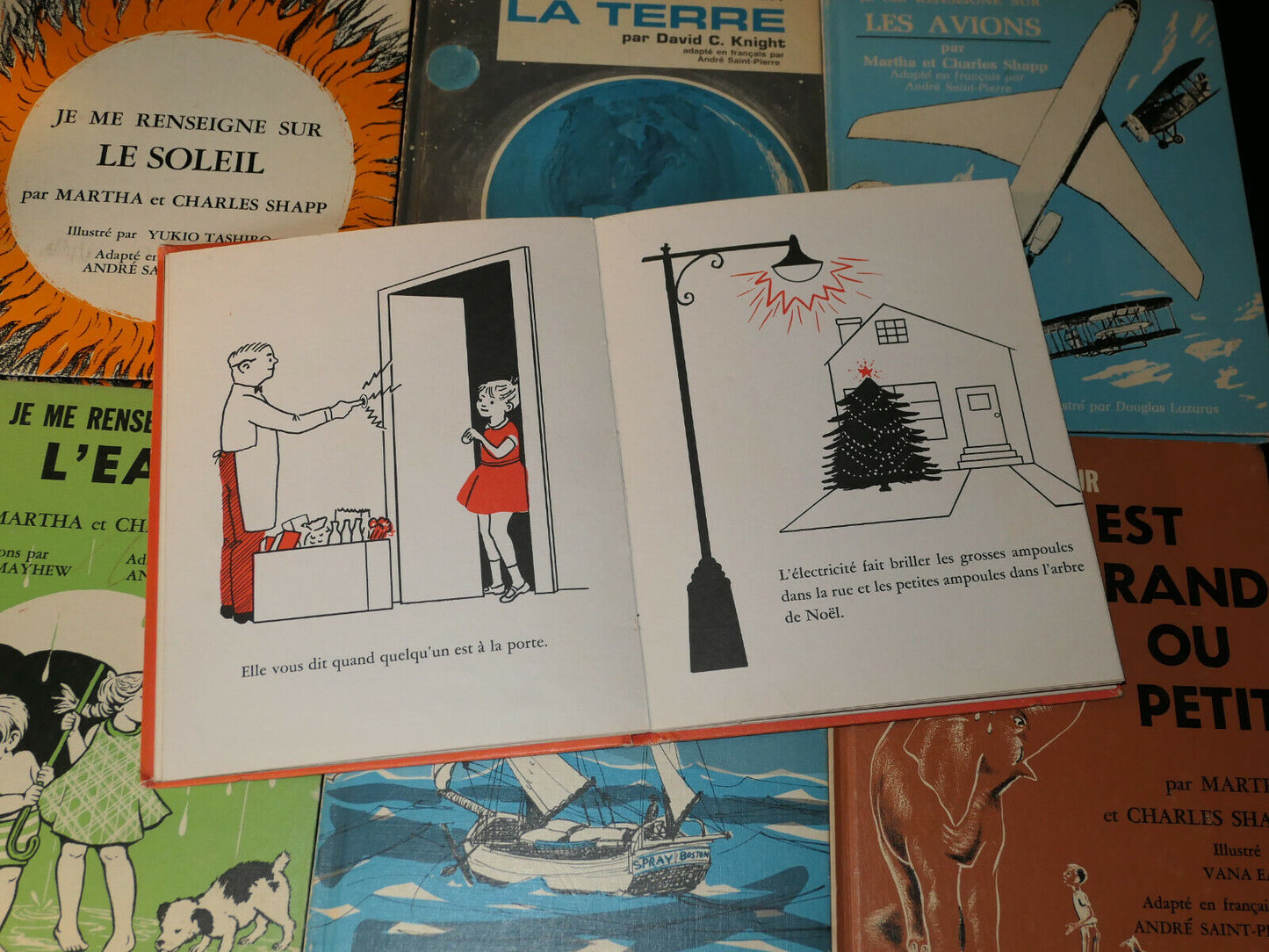 RARE LOT DE LIVRES ENFANCE ECOLE SCOLAIRE / JE ME RENSEIGNE SUR / SHAPP CANADA