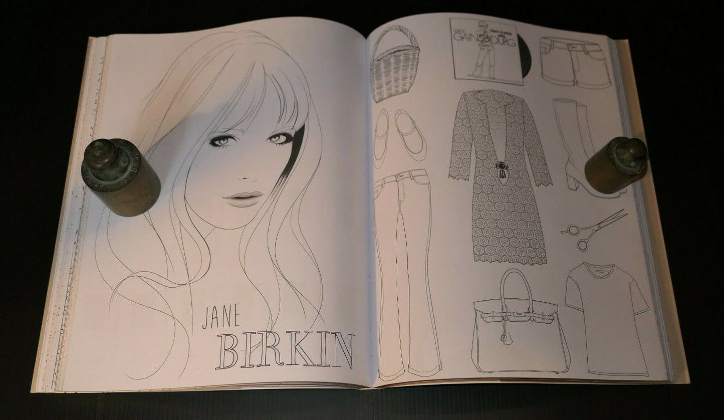 CARNET DE MODE PARISIENNE / 150 ILLUSTRATIONS DE MODE A COLORIER / COLORIAGE