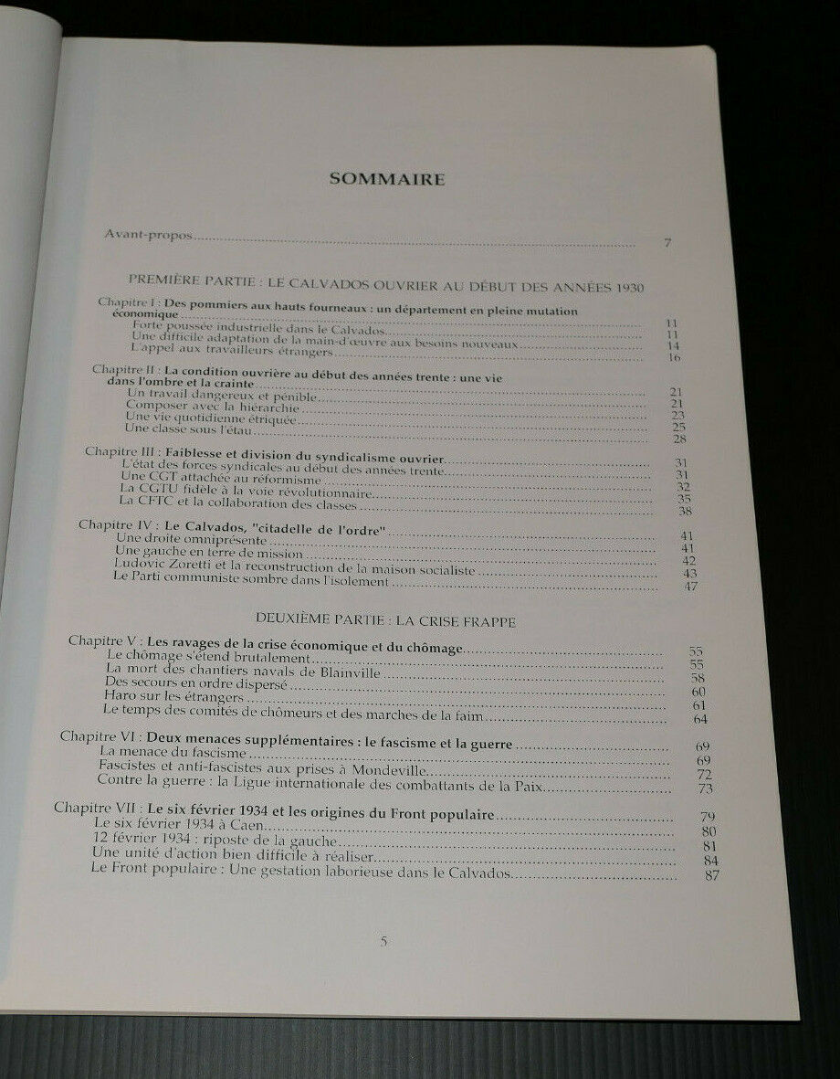 1936 LE CALVADOS AU TEMPS DU FRONT POPULAIRE / HISTOIRE NORMANDIE PHOTOS / 1996