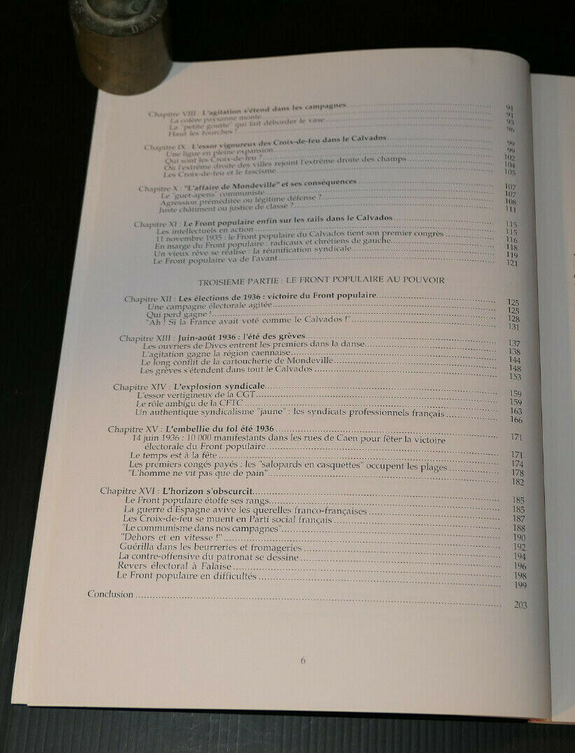 1936 LE CALVADOS AU TEMPS DU FRONT POPULAIRE / HISTOIRE NORMANDIE PHOTOS / 1996
