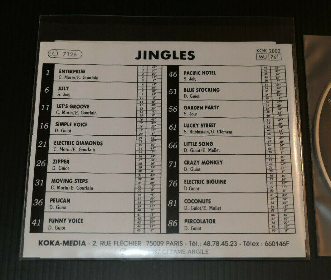CD KOKA MEDIA 2002 / JINGLES / MUSIC LIBRARY