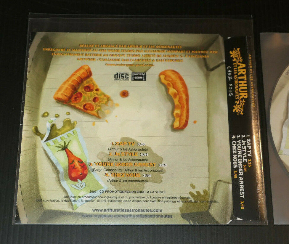 CD PROMO ARTHUR ET LES ASTRONAUTES / CHEZ NOUS / 4 TITRES / 1997