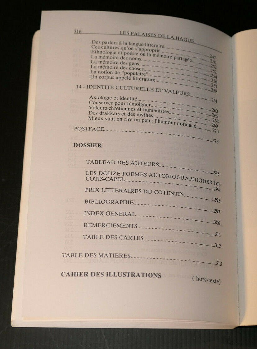 LES FALAISES DE LA HAGUE / LITTERATURES ET CULTURES POPULAIRES DE NORMANDIE 1991