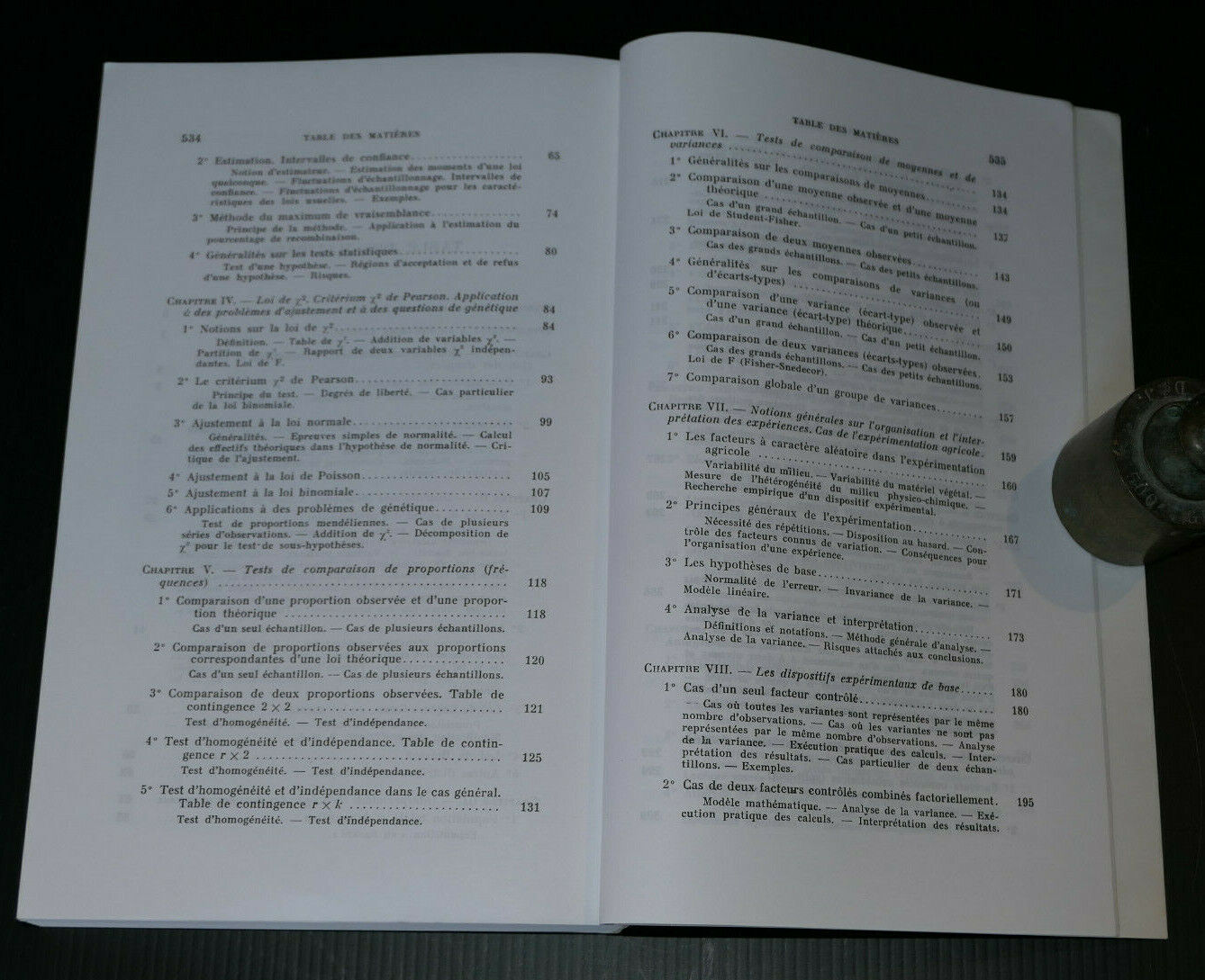 METHODES STATISTIQUES EN BIOLOGIE ET EN AGRONOMIE / A. VESSEREAU 1992