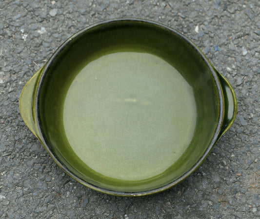 PLAT CAQUELON VINTAGE FAIENCE CERAMIQUE VERNISSEE CCF CIGOGNE