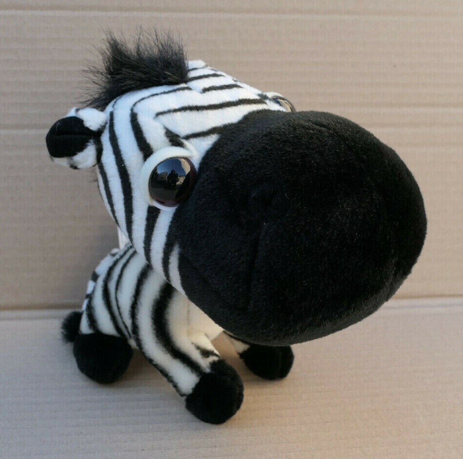 LOT DE 3 PELUCHES BIG HEADZ CHIEN HIPPOPOTAME ZEBRE PLUSH TOY