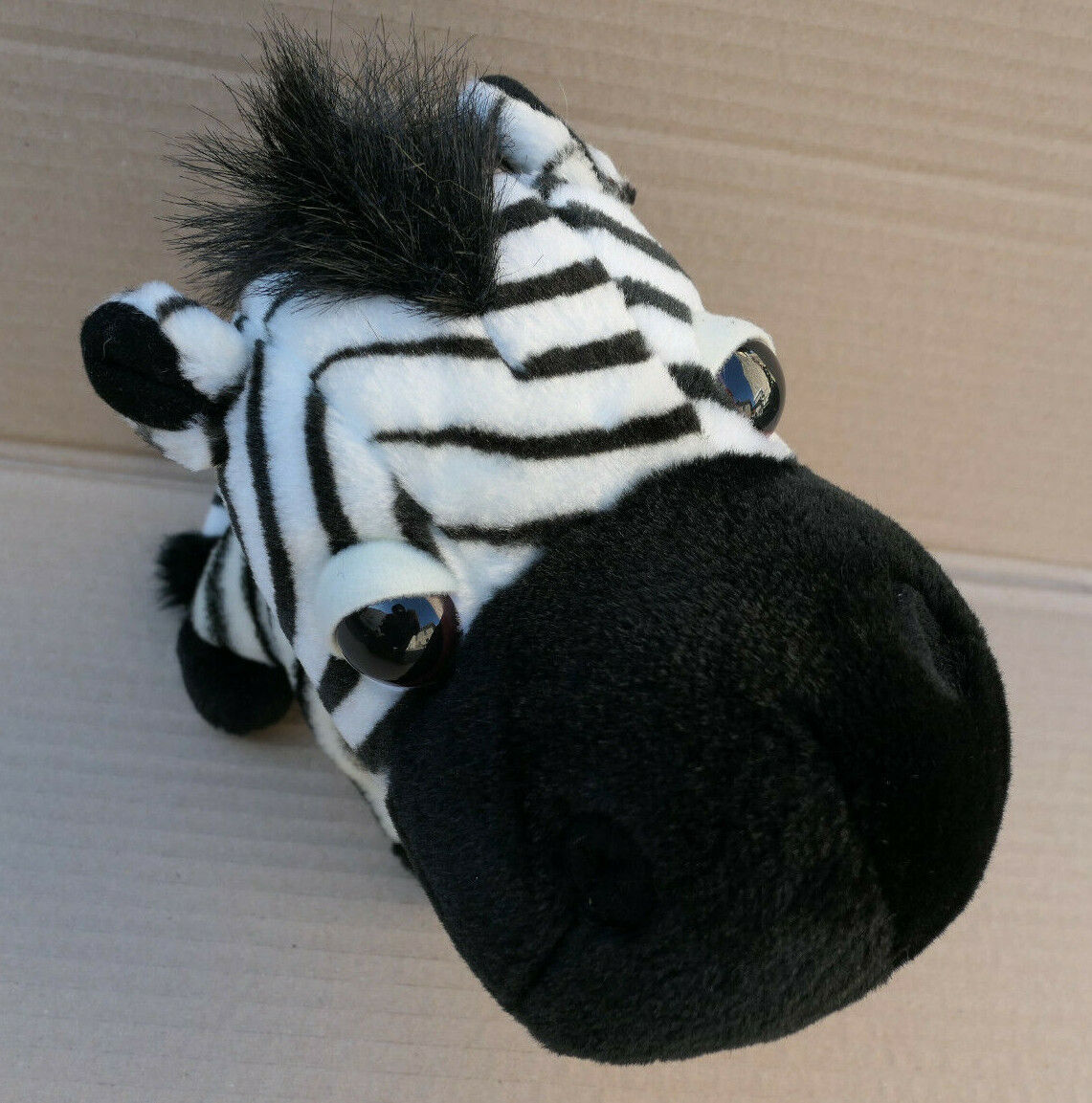 LOT DE 3 PELUCHES BIG HEADZ CHIEN HIPPOPOTAME ZEBRE PLUSH TOY