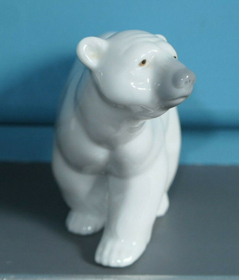 OURS POLAIRE PORCELAINE LOT 2 POLAR BEARS LLADRO SPAIN PORCELAIN