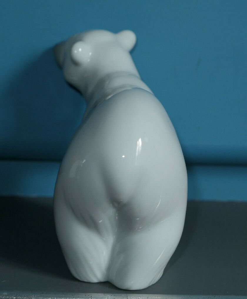 OURS POLAIRE PORCELAINE LOT 2 POLAR BEARS LLADRO SPAIN PORCELAIN