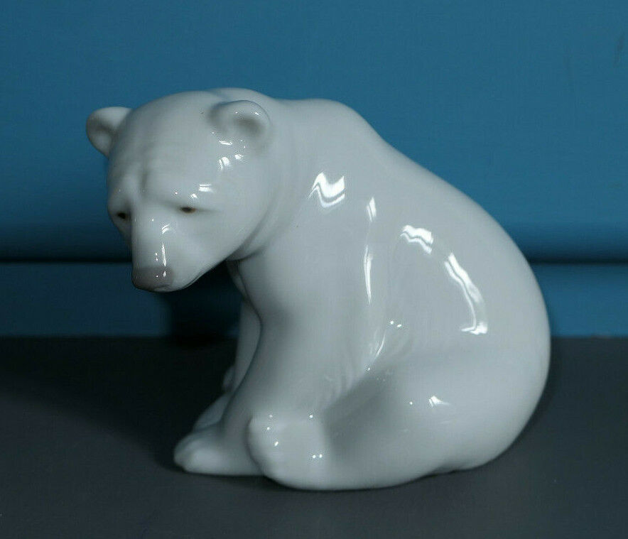 OURS POLAIRE PORCELAINE LOT 2 POLAR BEARS LLADRO SPAIN PORCELAIN