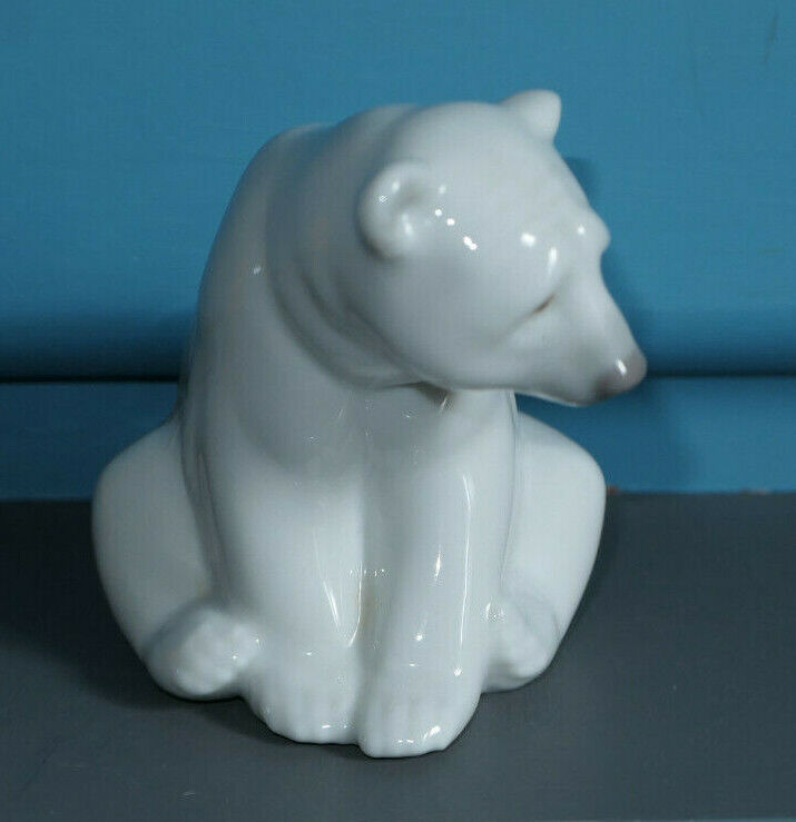 OURS POLAIRE PORCELAINE LOT 2 POLAR BEARS LLADRO SPAIN PORCELAIN