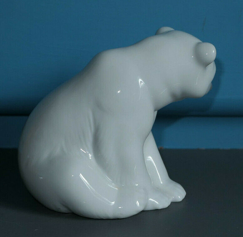 OURS POLAIRE PORCELAINE LOT 2 POLAR BEARS LLADRO SPAIN PORCELAIN