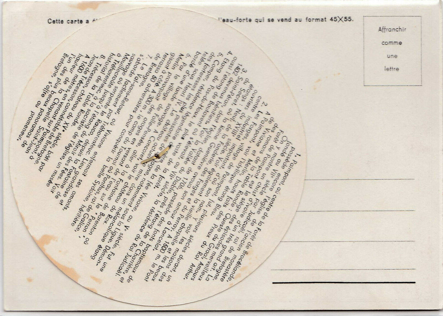 CARTE POSTALE A SYSTEME CPSM BRETAGNE CARTE BROCELIANDE 8 VUES FORET DE PAIMPONT