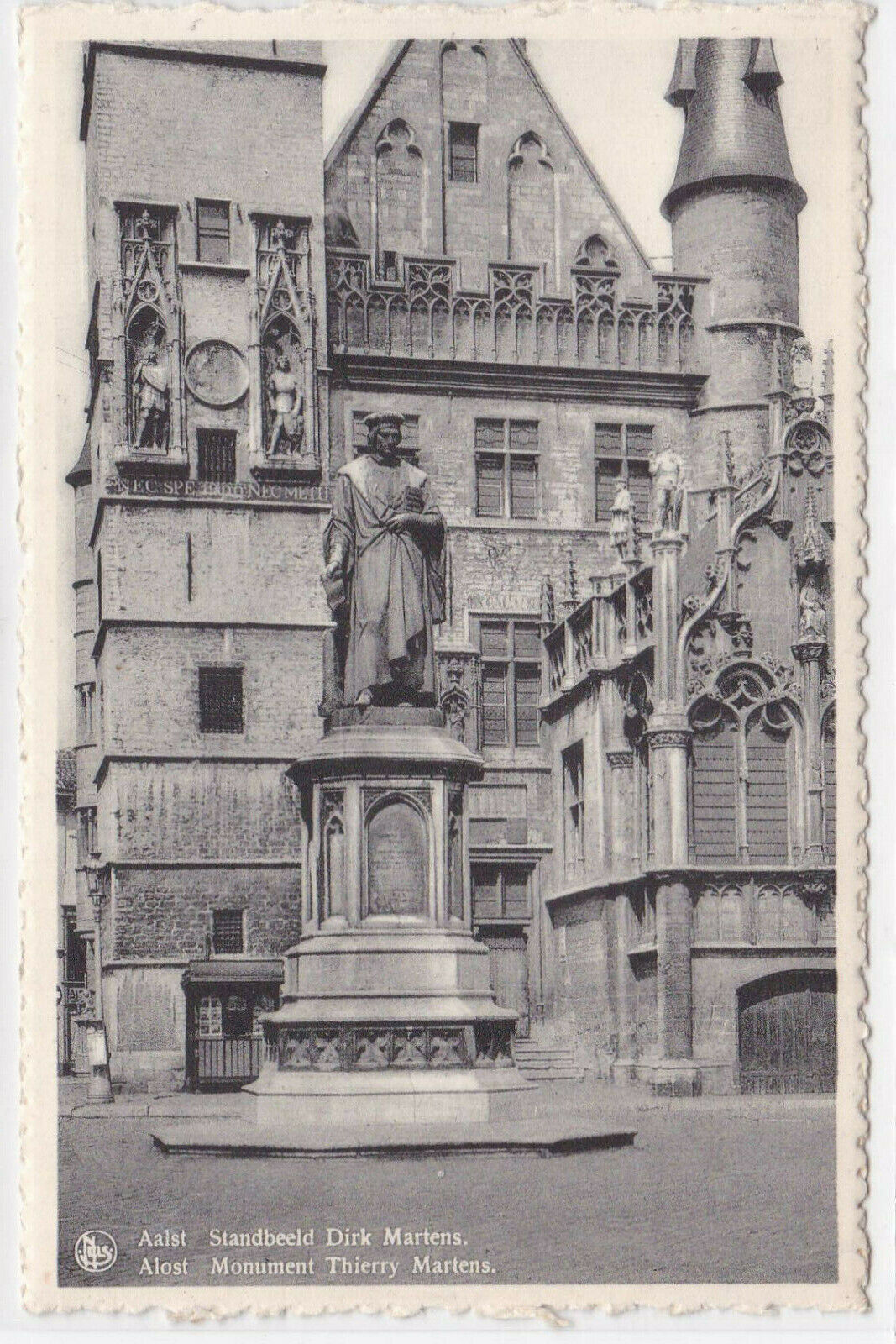 CARTE POSTALE ANCIENNE CPA AALST STANDBEELD DIRK MARTENS ALOST MONUMENT