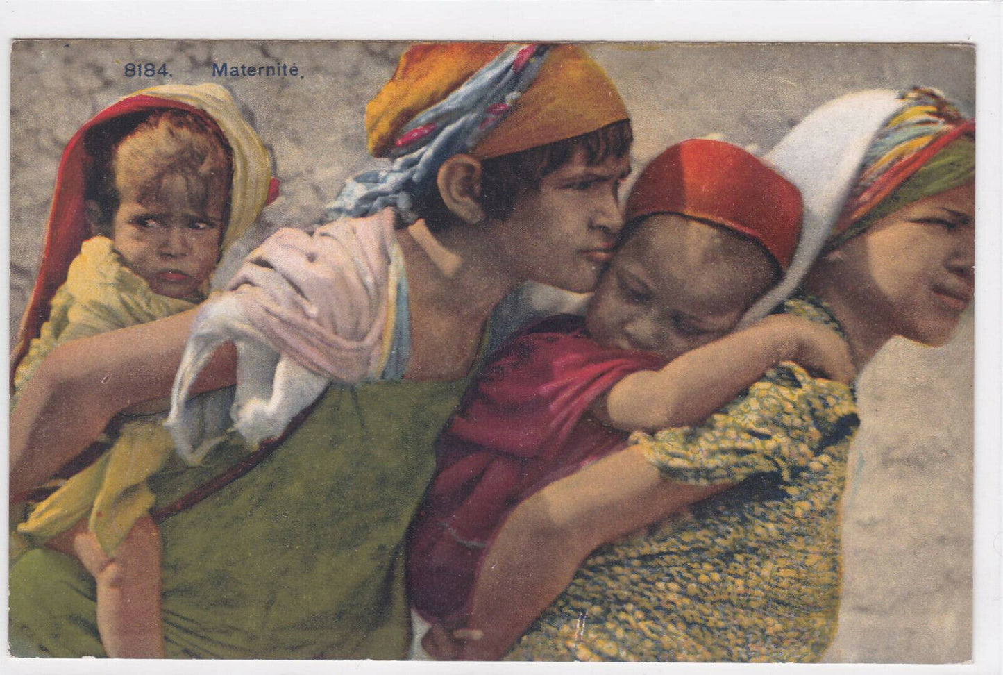 CARTE POSTALE ANCIENNE COULEUR CPA MATERNITE ENFANTS BEBES
