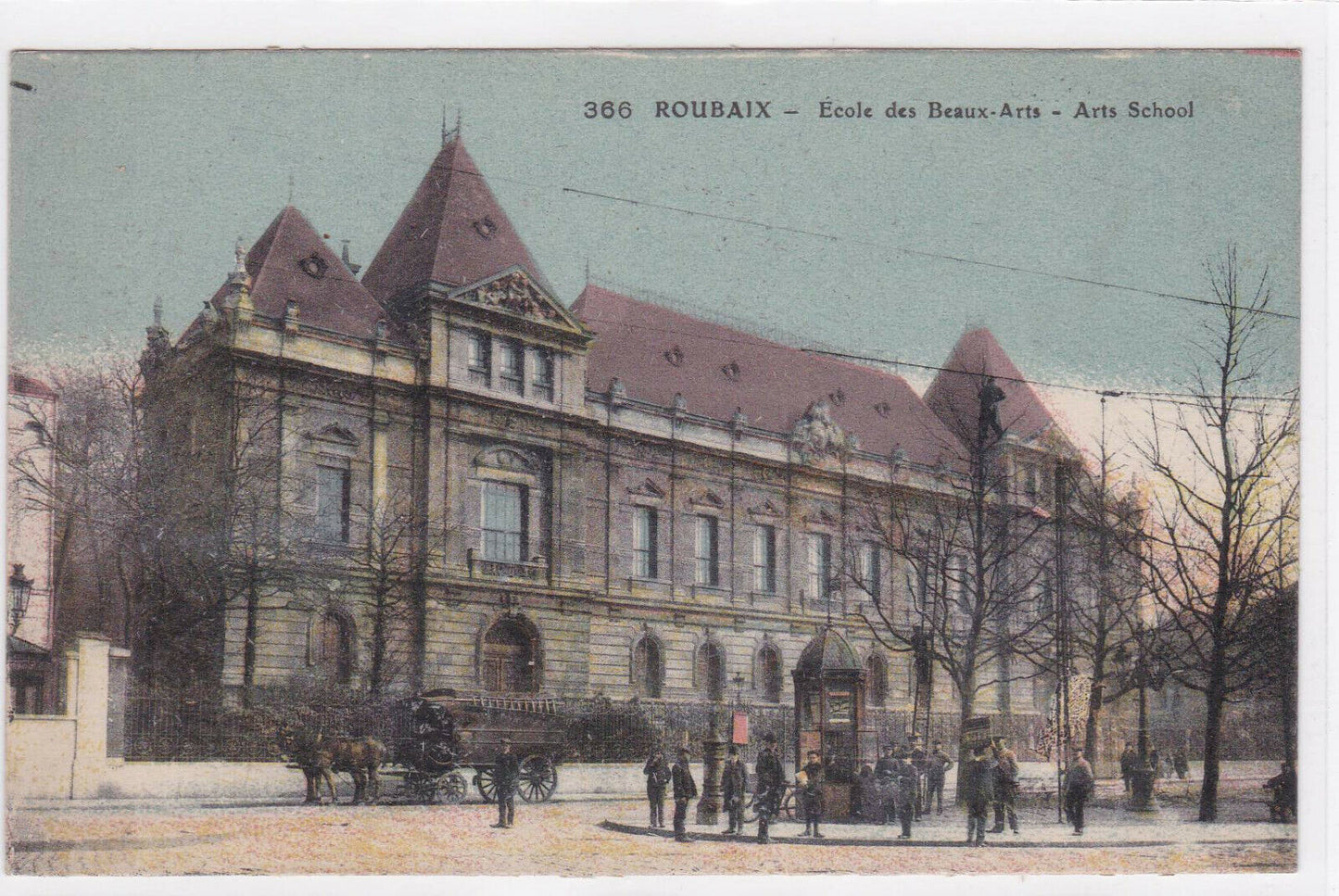 CARTE POSTALE ANCIENNE COULEUR CPA ROUBAIX ECOLE DES BEAUX ARTS ARTS SCHOOL