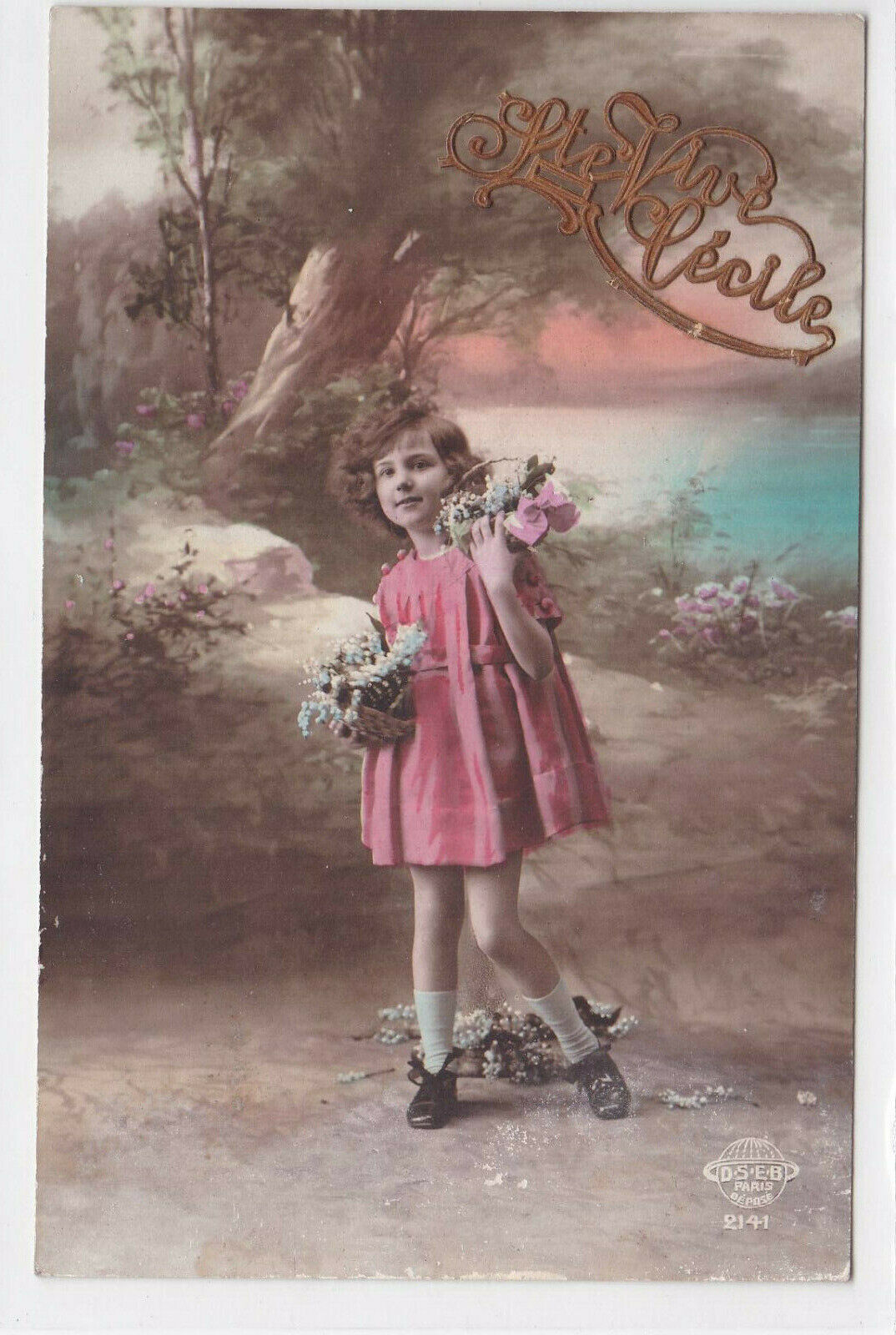 CARTE POSTALE ANCIENNE COULEUR CPA FANTAISIE SAINTE STE CECILE