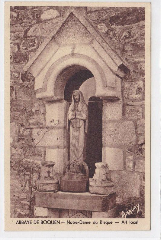 CARTE POSTALE ANCIENNE CPA ABBAYE DE BOQUEN NOTRE-DAME DU RISQUE ART LOCAL
