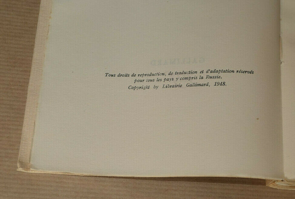 ANDRE MALRAUX / LES NOYERS DE L'ALTENBURG / GALLIMARD NRF EO 1948 ALFA NON COUPE