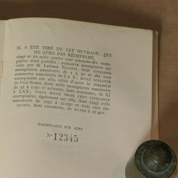 ANDRE MALRAUX / LES NOYERS DE L'ALTENBURG / GALLIMARD NRF EO 1948 ALFA NON COUPE