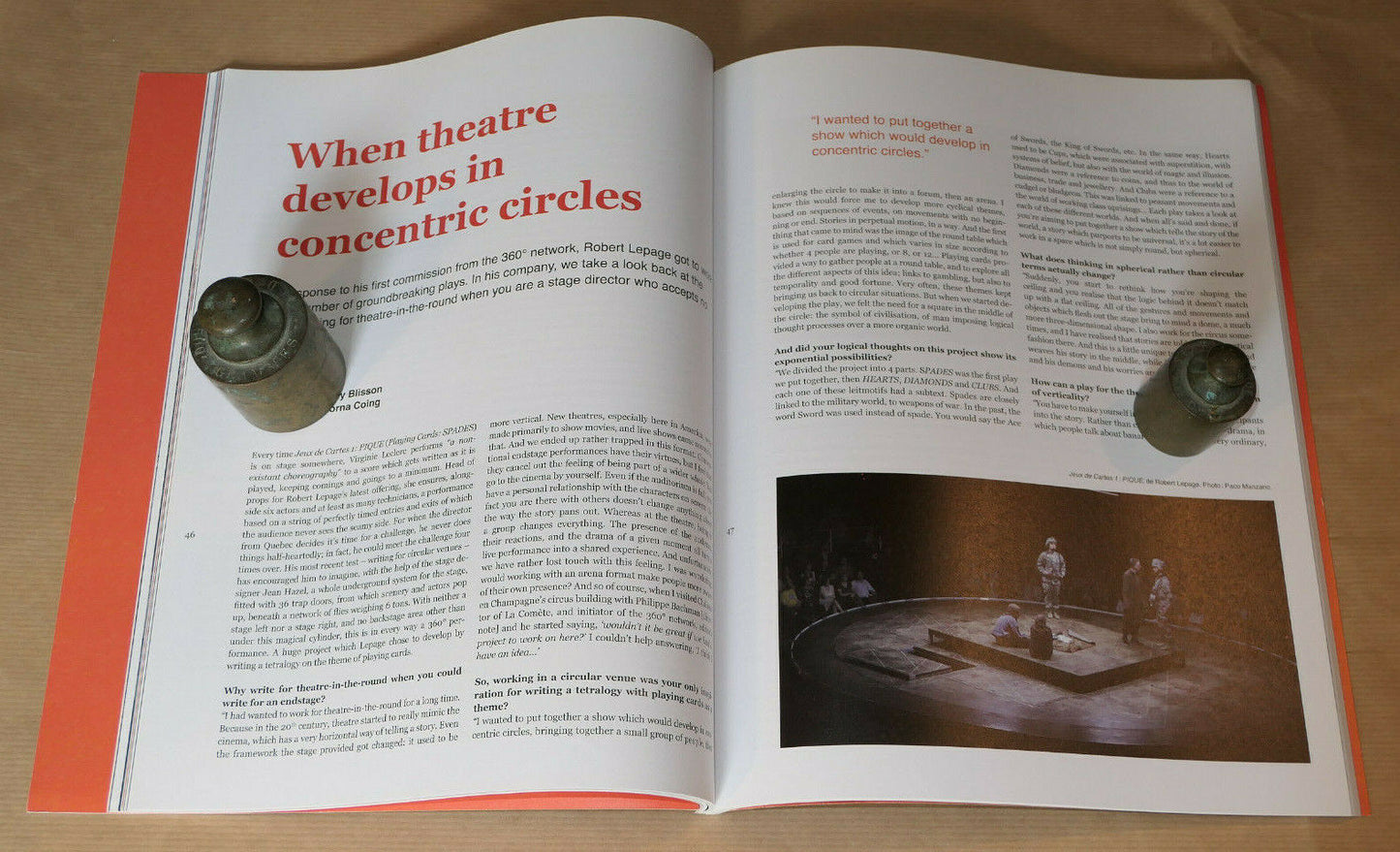 CREER A 360° CREATING IN THE ROUND CAHIER SPECIAL MOUVEMENT 68 THEATRE 2012