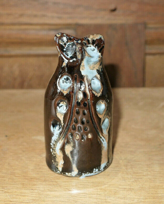 PETITE CHOUETTE OU HIBOU VINTAGE EN TERRE CUITE VERNISSEE DECO OISEAU