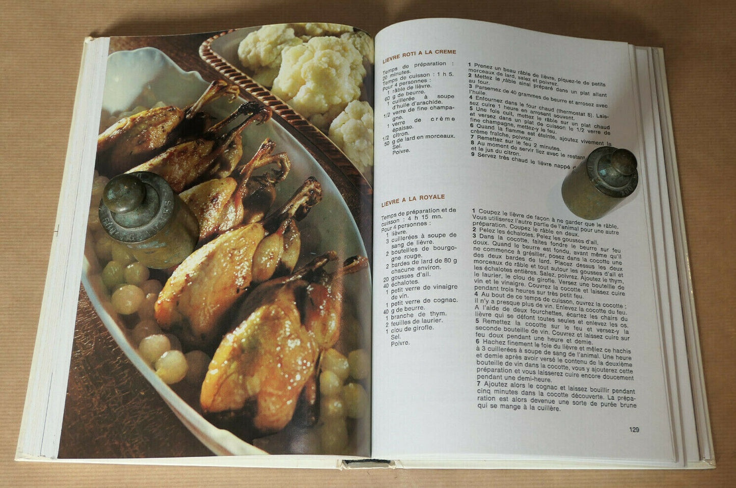 300 RECETTES DE GIBIER / MYRETTE TIANO / SOLAR 1973 / CUISINE PHOTOS GASTRONOMIE