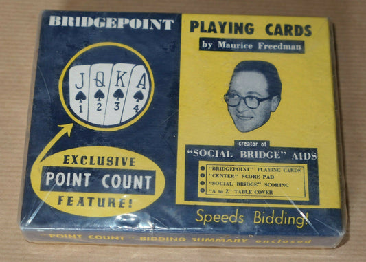 ANCIEN JEU DE CARTES BRIDGEPOINT PLAYING CARDS MAURICE FREEDMAN NEUF / NEW