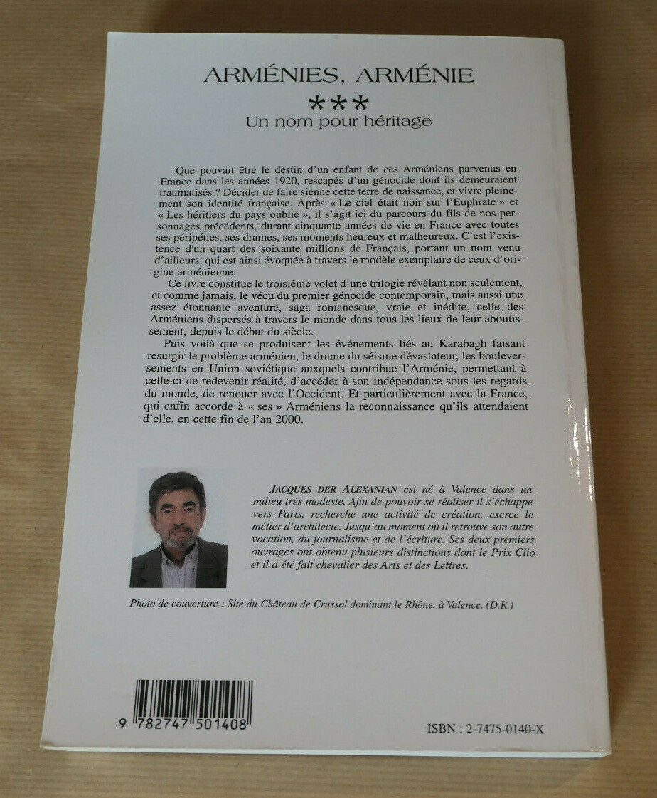 ARMENIES ARMENIE UN NOM POUR HERITAGE / JACQUES DER ALEXANIAN / L'HARMATTAN 2002