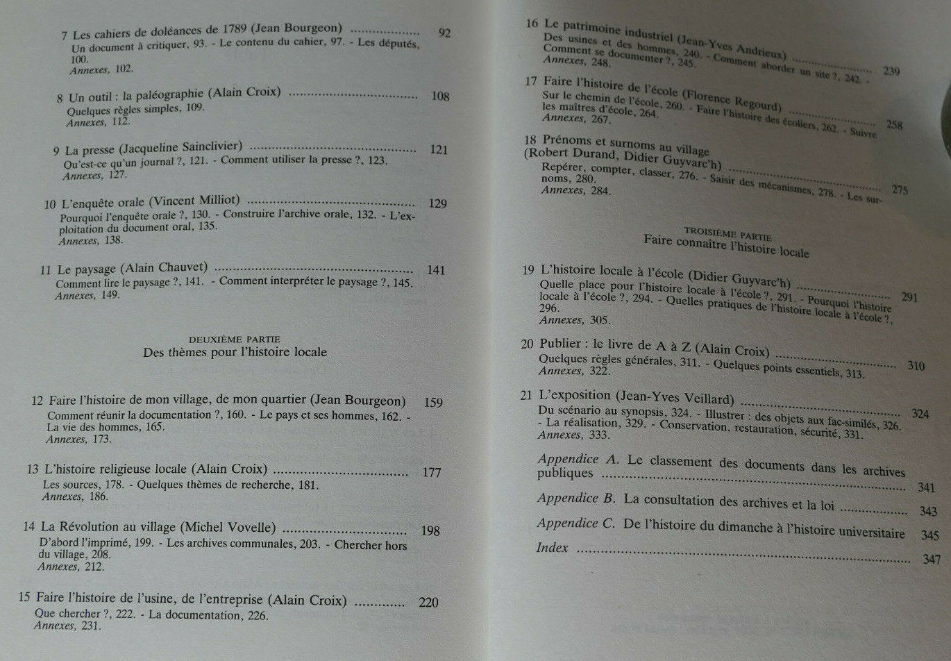 GUIDE DE L'HISTOIRE LOCALE / SEUIL 1990 / METHODE CONSEILS ARCHIVES DOCUMENTS