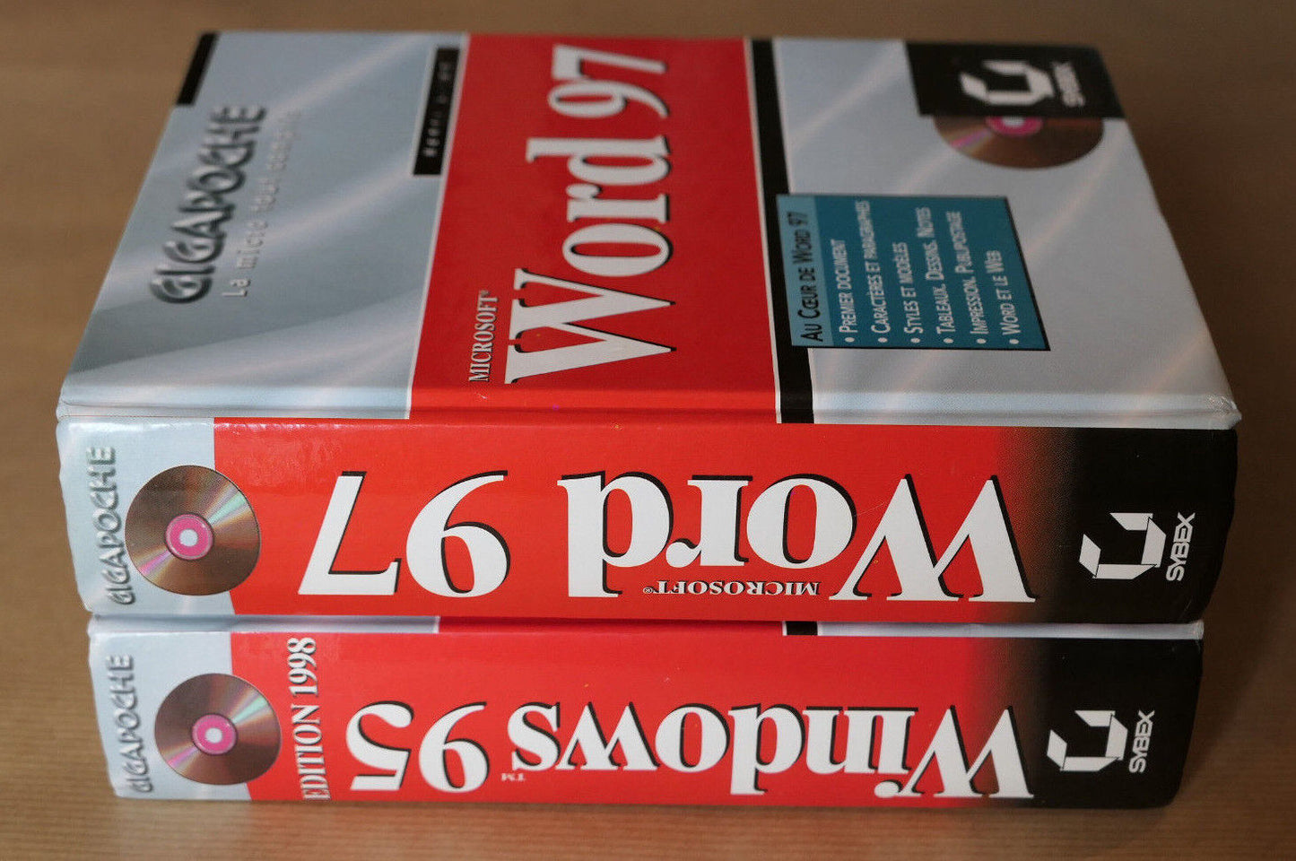 WORD 97 / WINDOWS 95 / GIGAPOCHE SYBEX / INFORMATIQUE MANUEL VINTAGE PC CD-ROM