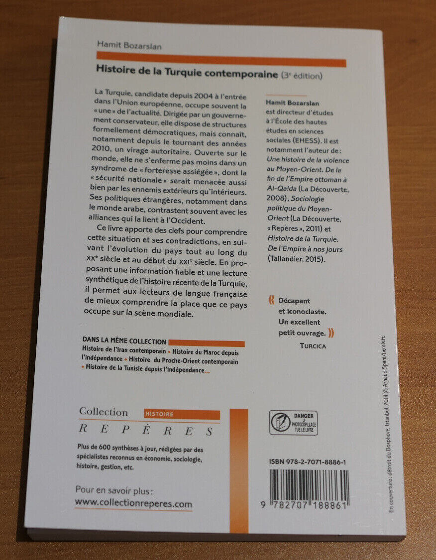 HISTOIRE DE LA TURQUIE CONTEMPORAINE / HAMIT BOZARSLAN / LA DECOUVERTE 2016