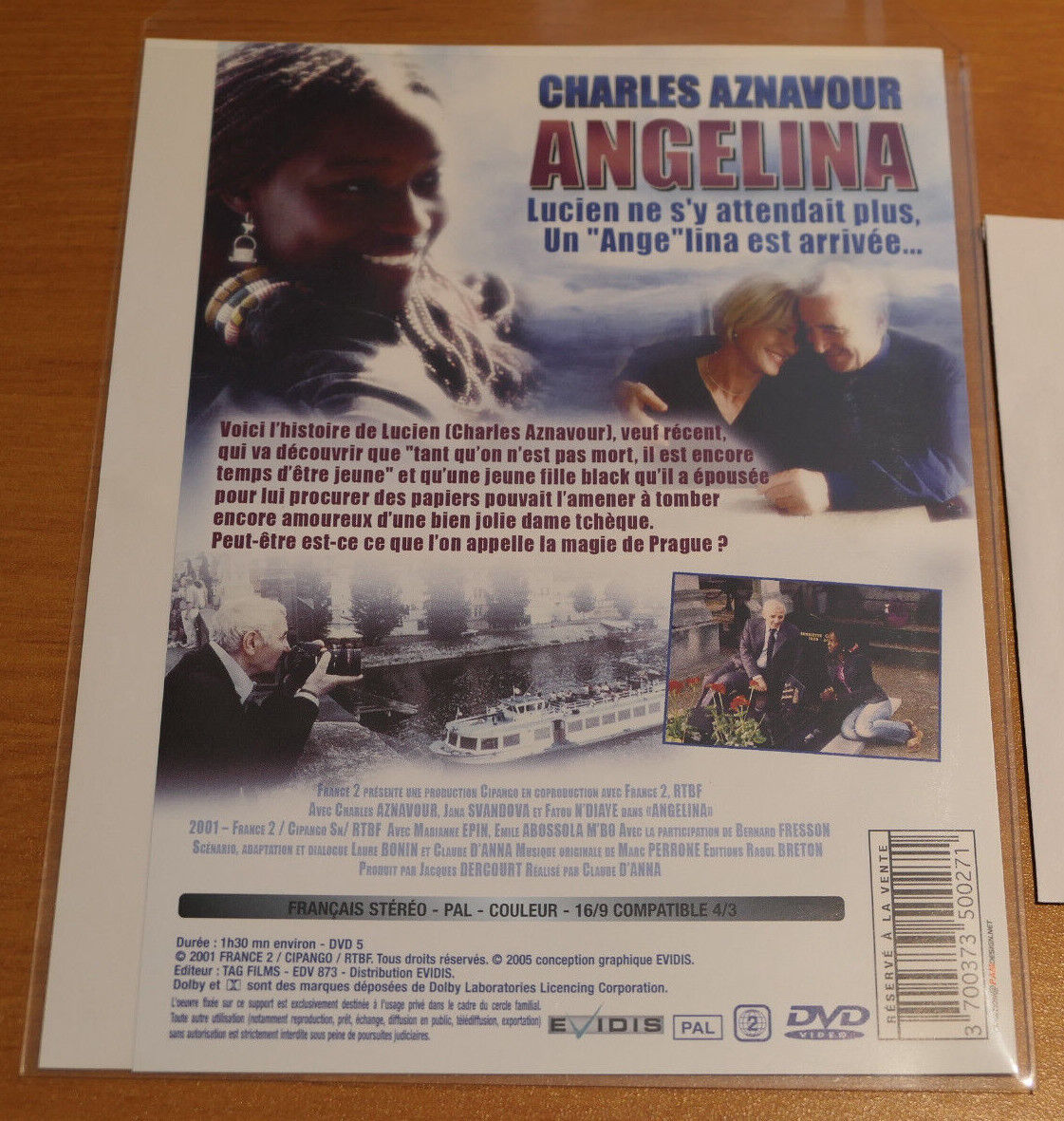 DVD ANGELINA / CHARLES AZNAVOUR FATOU N'DIAYE JANA SVANDOVA / 2001