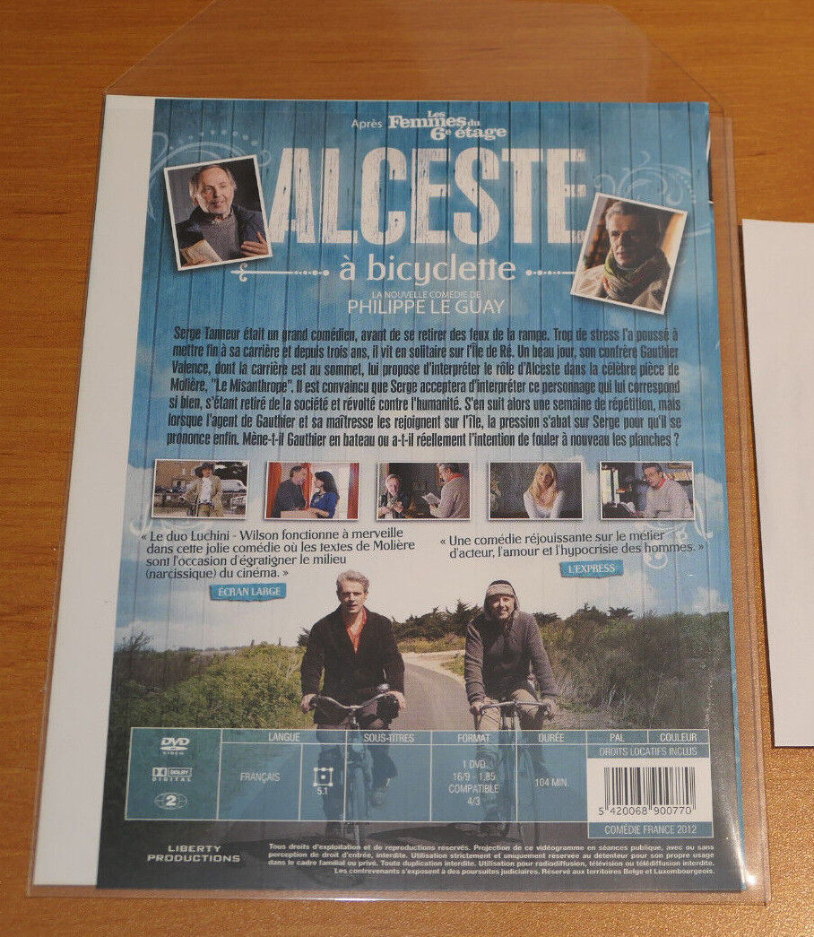 DVD ALCESTE A BICYCLETTE / FABRICE LUCHINI / LAMBERT WILSON / PHILIPPE LE GUAY