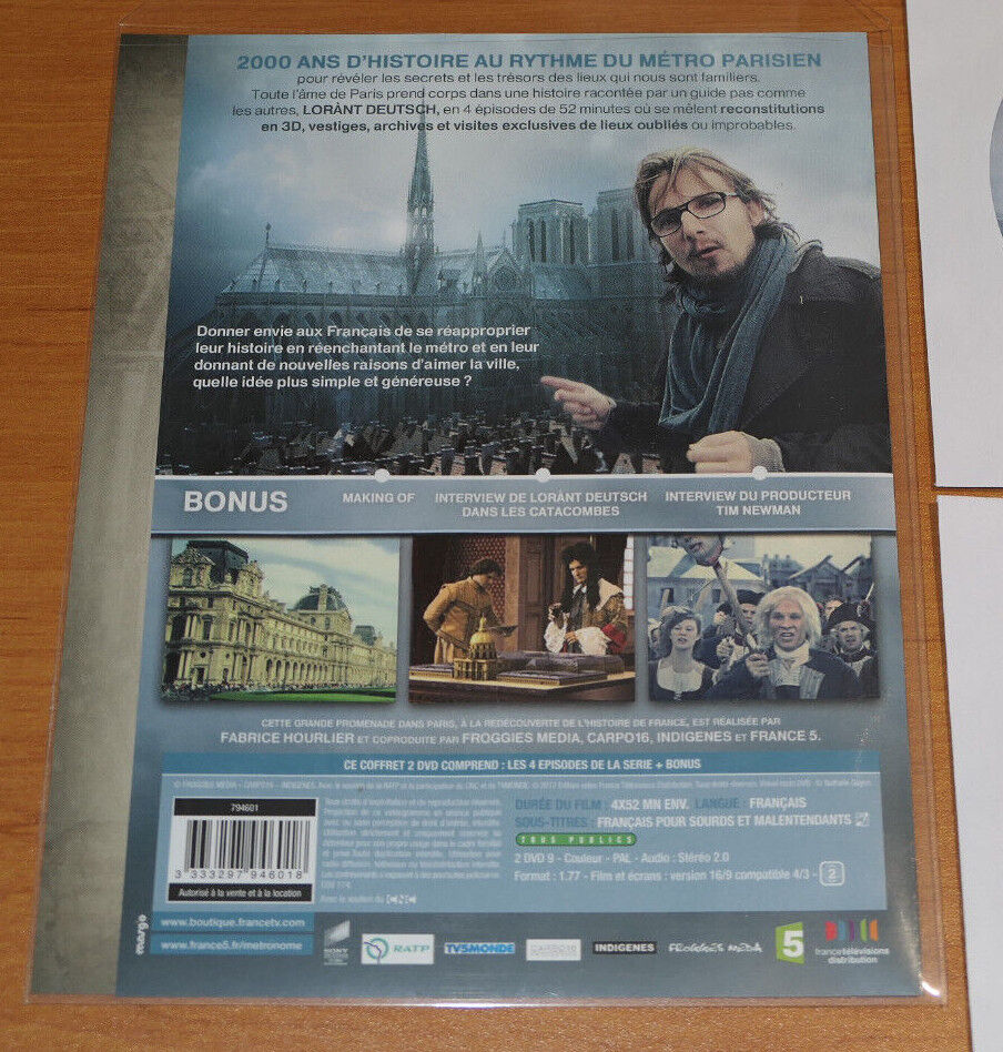 DOUBLE DVD METRONOME / LORANT DEUTSCH / MYSTERES LEGENDES ET HISTOIRE DE FRANCE