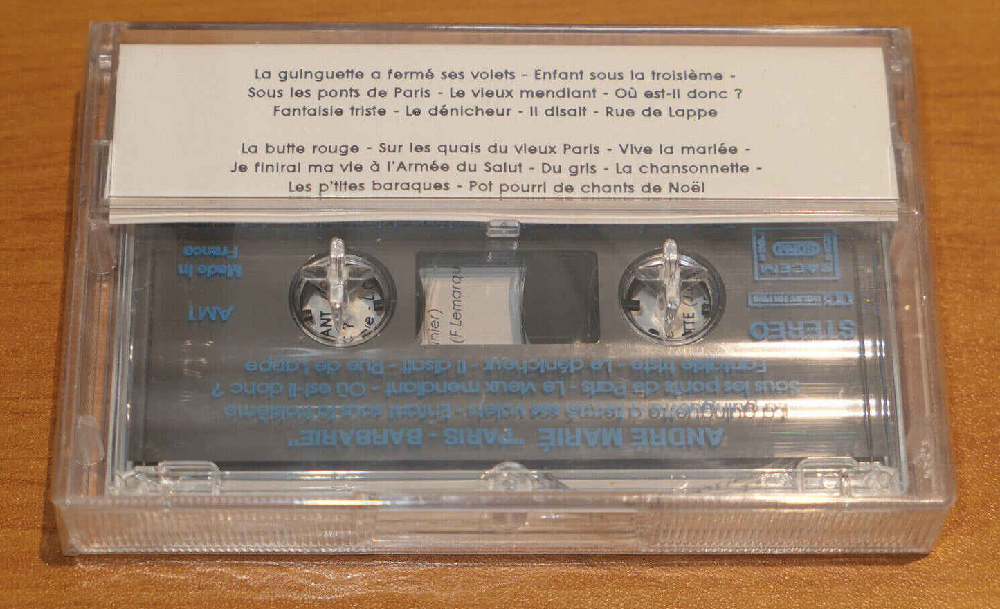 ANDRE MARIE / PARIS-BARBARIE / K7 AUDIO CASSETTE TAPE / NEUF