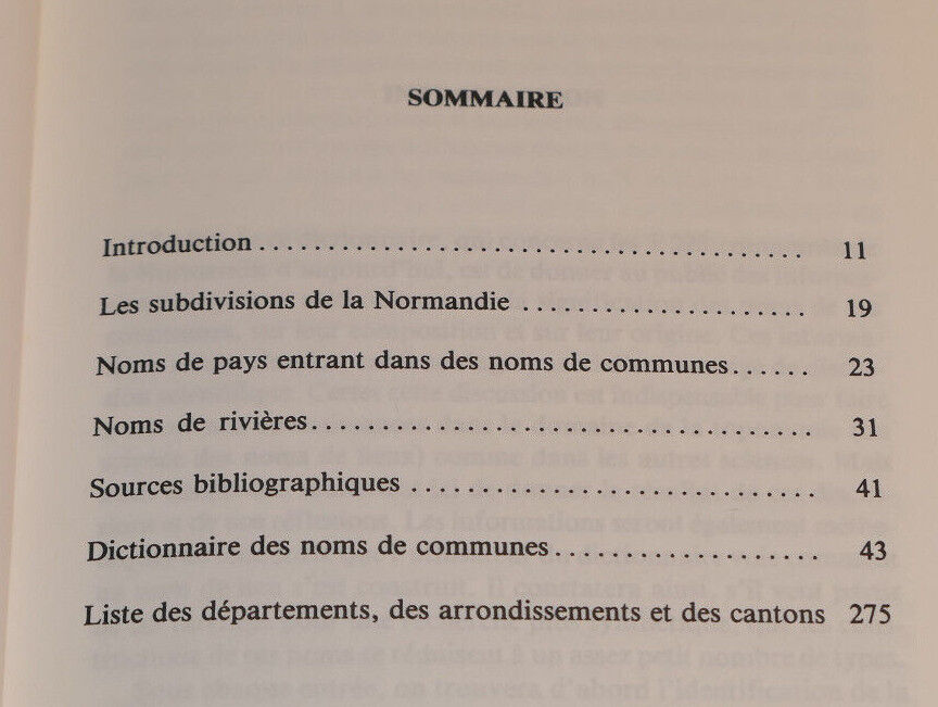 DICTIONNAIRE ETYMOLOGIQUE DES NOMS DE COMMUNES DE NORMANDIE / 1996