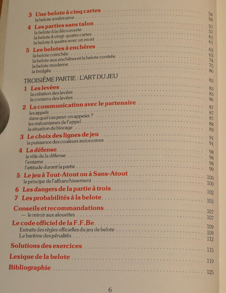 LA BELOTE / RICHARD LEWY BRIGITTE LEFEBVRE / HATIER 1987