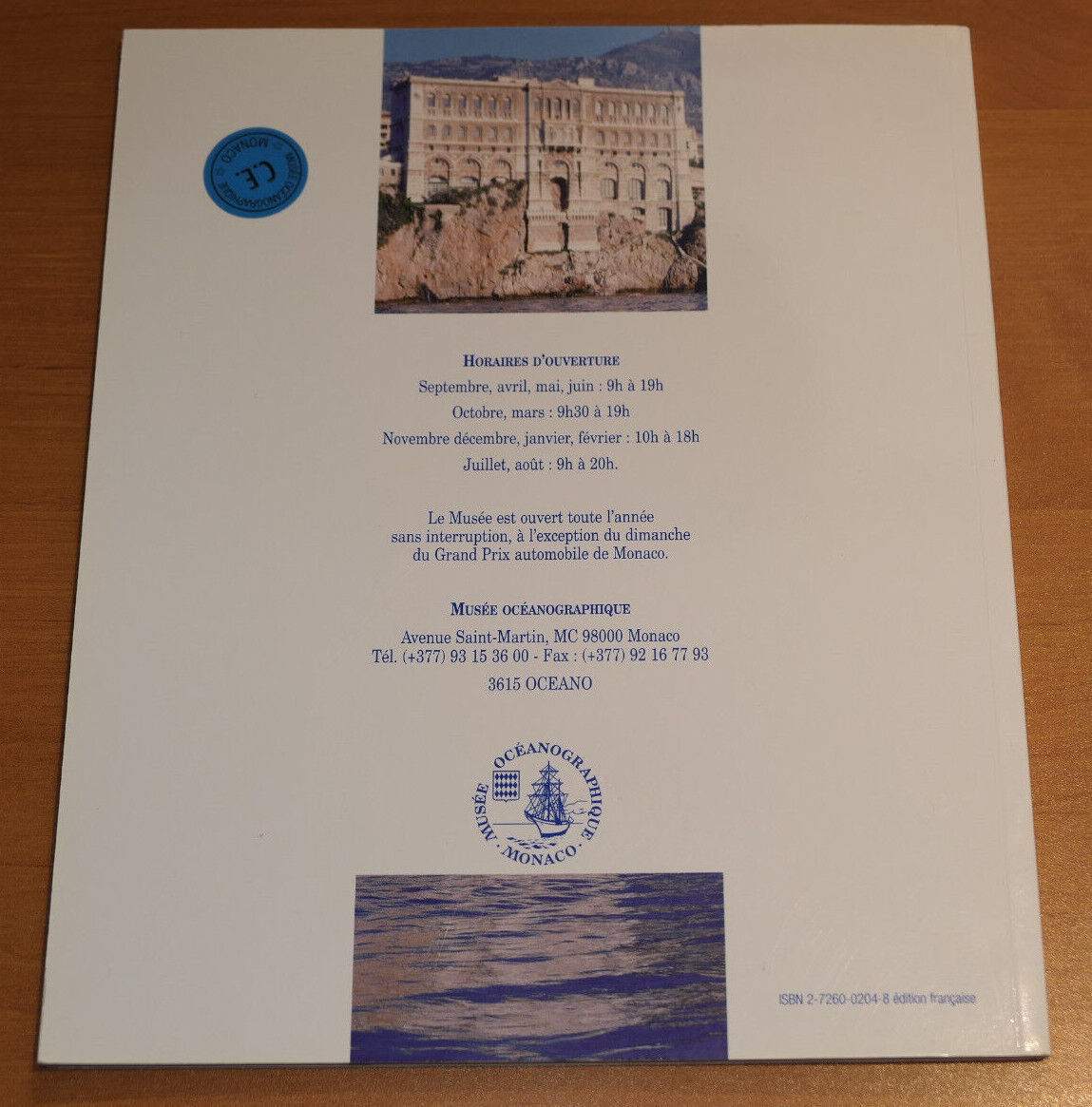 GUIDE DU MUSEE OCEANOGRAPHIQUE MONACO / 1999 / VOYAGE MER MARINE PHOTOS