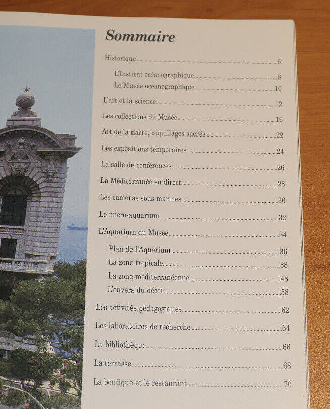 GUIDE DU MUSEE OCEANOGRAPHIQUE MONACO / 1999 / VOYAGE MER MARINE PHOTOS