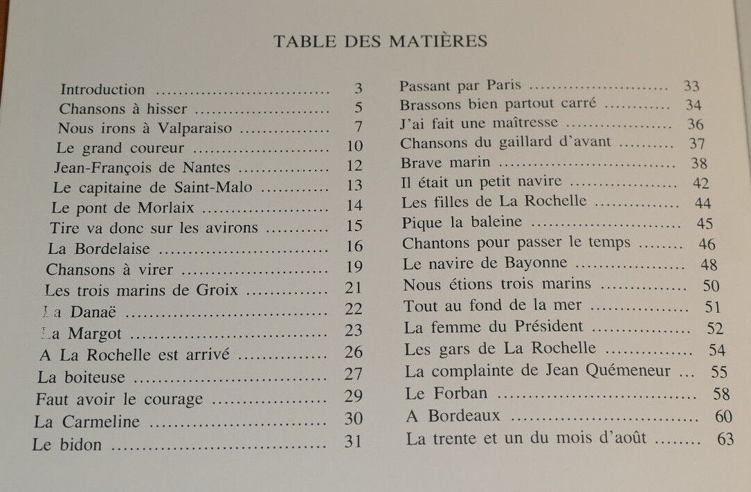 CHANSONS DE MARINS / TRADITIONS DE LA MARINE / EDITIONS GISSEROT 2000
