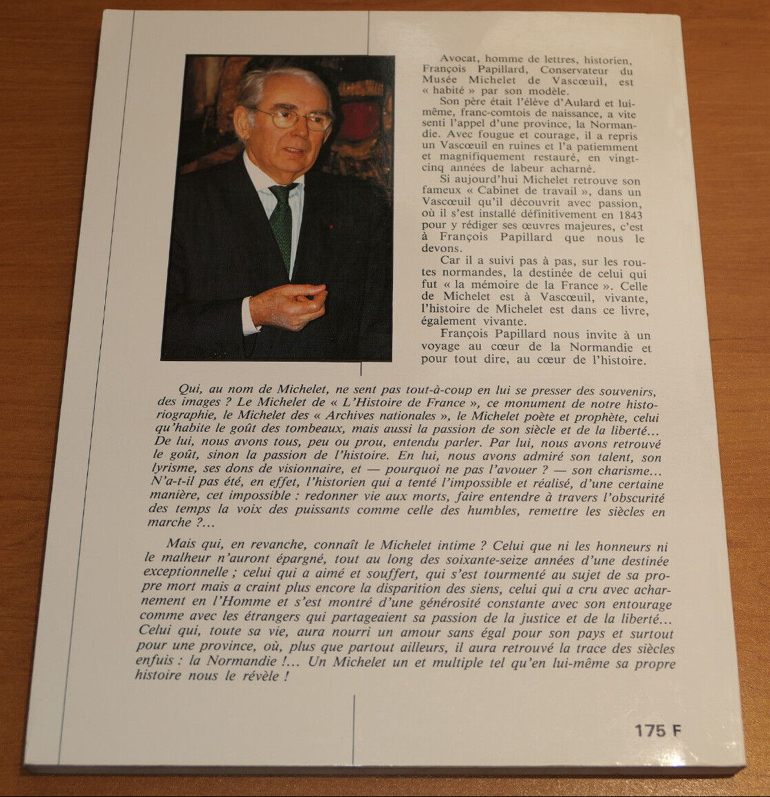 MICHELET ET LA NORMANDIE / FRANCOIS PAPILLARD / CORLET 1989 / VASCOEUIL