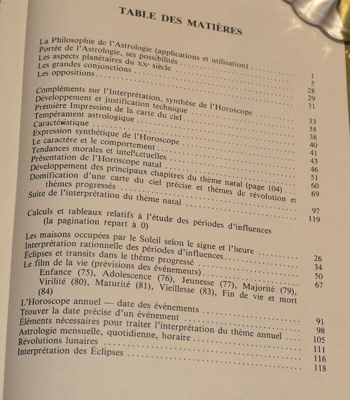 TECHNIQUE DE L'INTERPRETATION LES BASES NATURELLES DE L'ASTROLOGIE TOME 2 / 1990