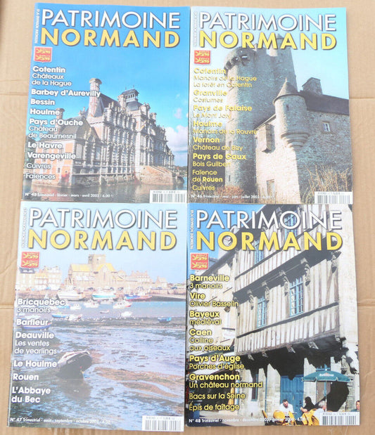 PATRIMOINE NORMAND / LOT 4 REVUES 2003 NUMEROS 45 46 47 48 / HISTOIRE NORMANDIE
