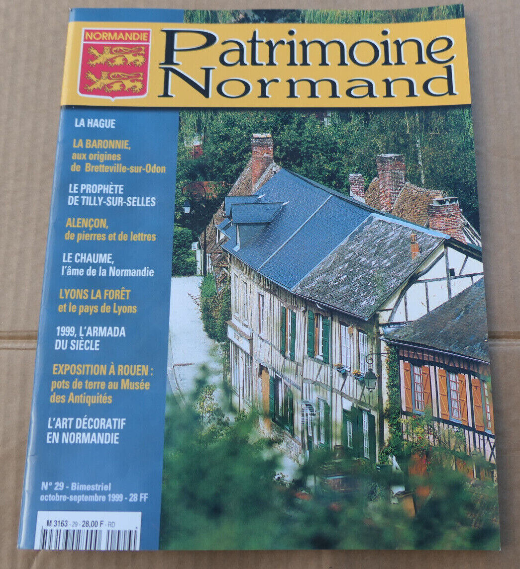 PATRIMOINE NORMAND / LOT 4 REVUES 1999 NUMEROS 28 29 30 31 / HISTOIRE NORMANDIE