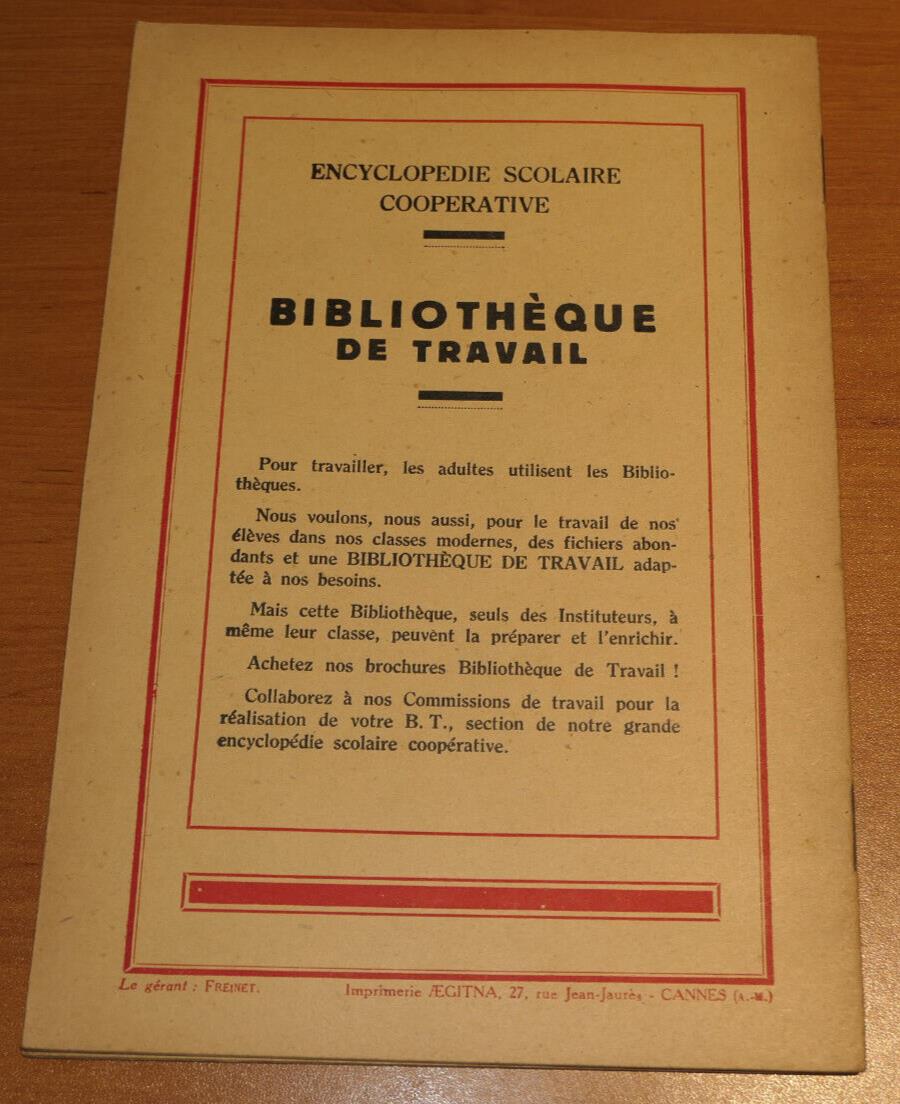 BIBLIOTHEQUE DE TRAVAIL N°46 / L'OSTREICULTURE EN CHARENTE MARITIME / MARS 1947