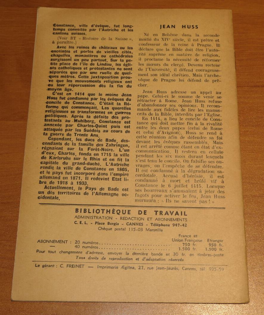 BIBLIOTHEQUE DE TRAVAIL N°340 / WALTER ENFANT DE LA FORET-NOIRE / 1956