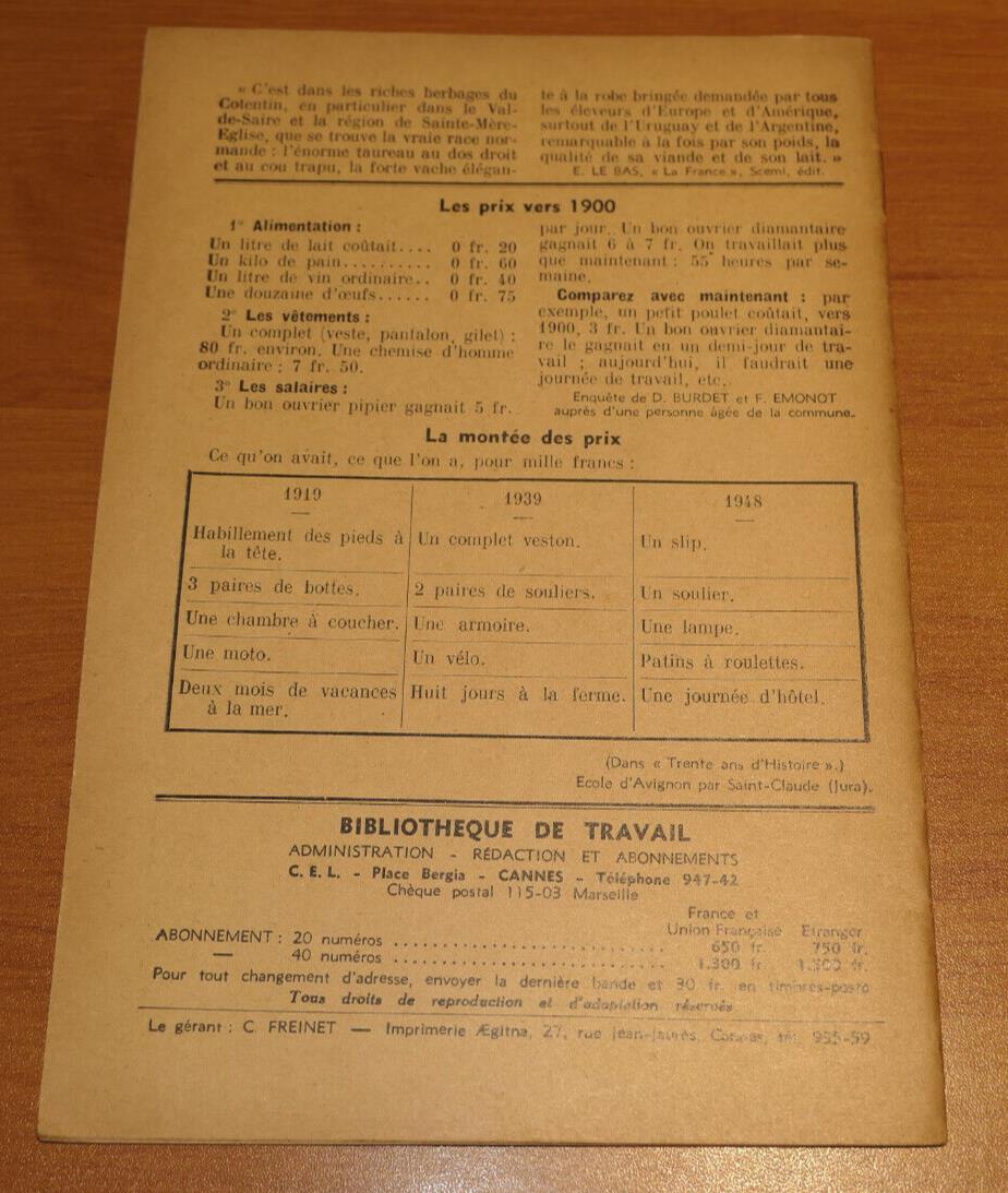 BIBLIOTHEQUE DE TRAVAIL N°282 / LA FERME DU BOCAGE NORMAND / 1954