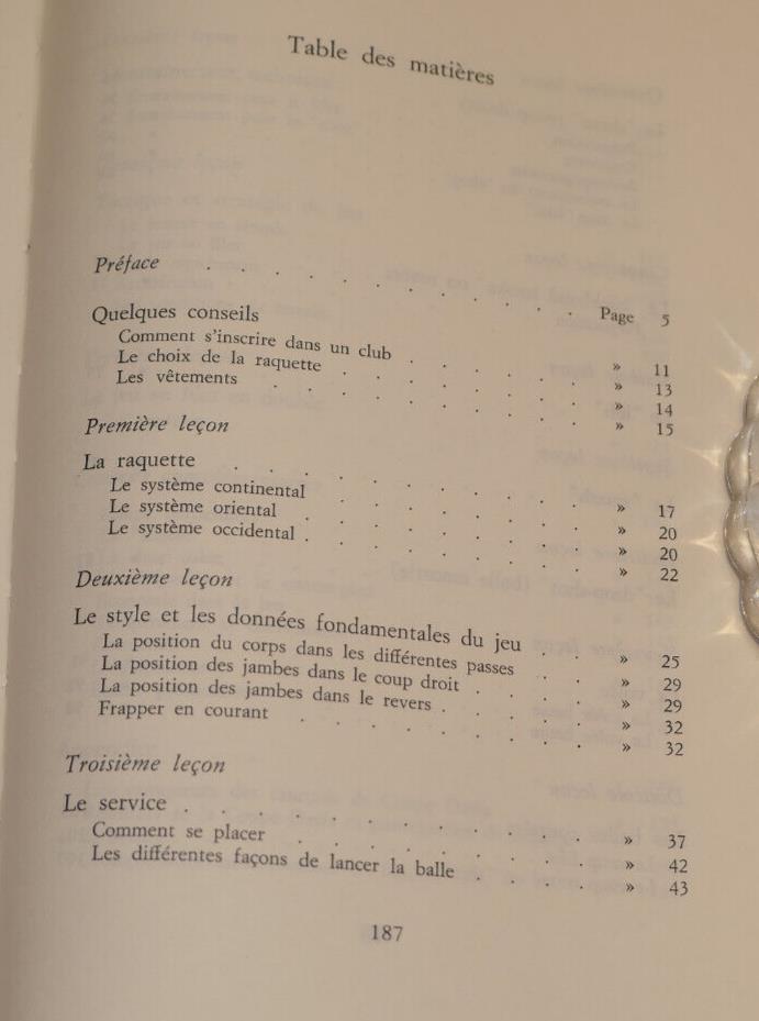 FAUSTO GARDINI / LE TENNIS EN 13 LECONS / SPORT COURS TECHNIQUE 1973